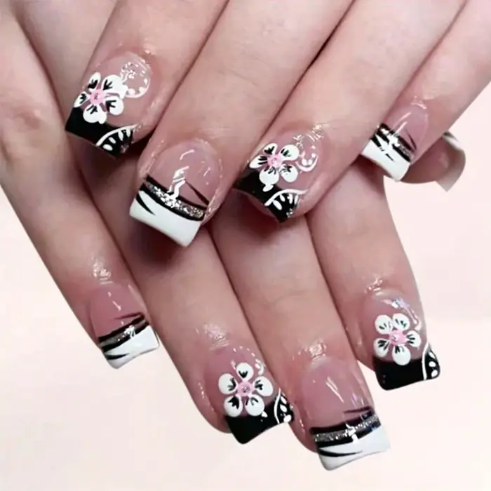 Faux ongles courts et moyens pour femmes et filles