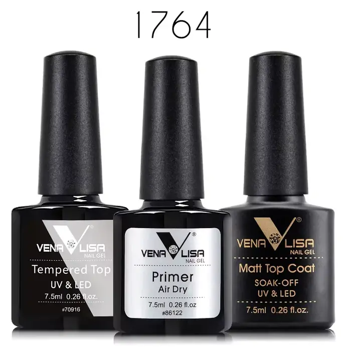 Venalisa Kit de vernis à ongles Gel fonctionnel sans acide couche de Base d'apprêt tremper UV LED longue tenue sans