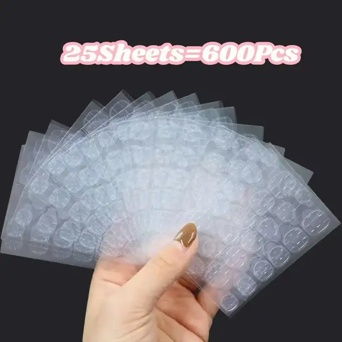 600 pièces Double face colle autocollant pour ongles onglets adhésifs imperméable respirant faux