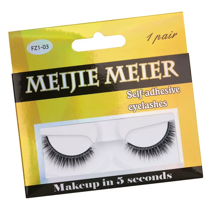 Faux cils auto-adhésifs naturels avec colle facile à retirer pour le maquillage