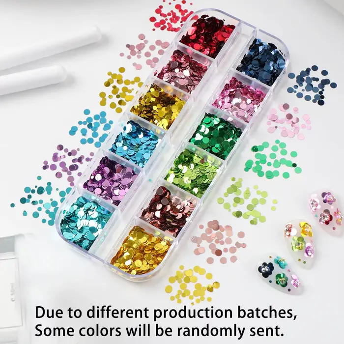 12 Grilles de Paillettes 3D pour Nail Art