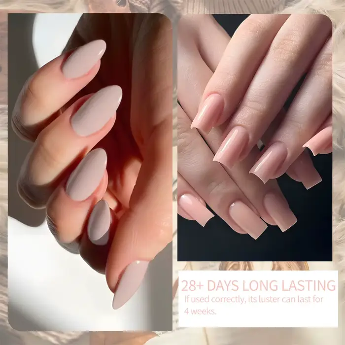 Ensemble de vernis à ongles en gel rose nude