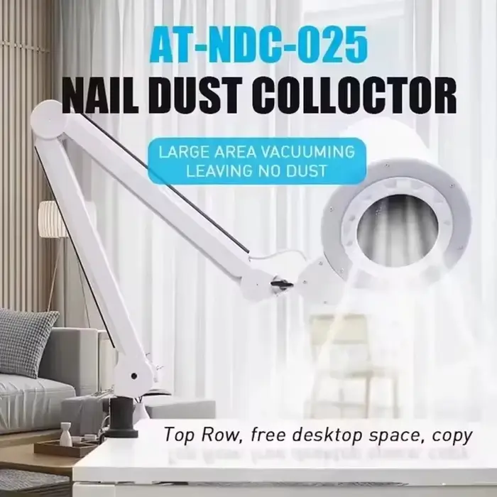 Lampe sans ombre + collecteur de poussière d'ongles 2 en 1 - Produit OEM professionnel 4Blanc pour s