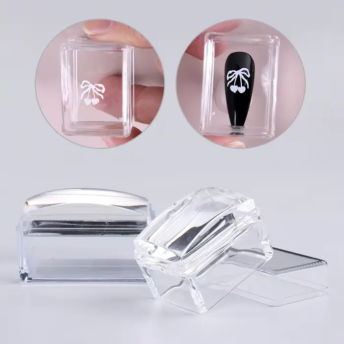 Kit de Plaques d'Estampage Carrées pour Nail Art