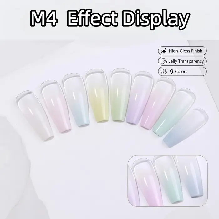Vernis à ongles gel solide Macaron 9 couleurs, gel de manucure professionnel pour design artistique, finition brillante haute saturation, essentiel pour la manucure