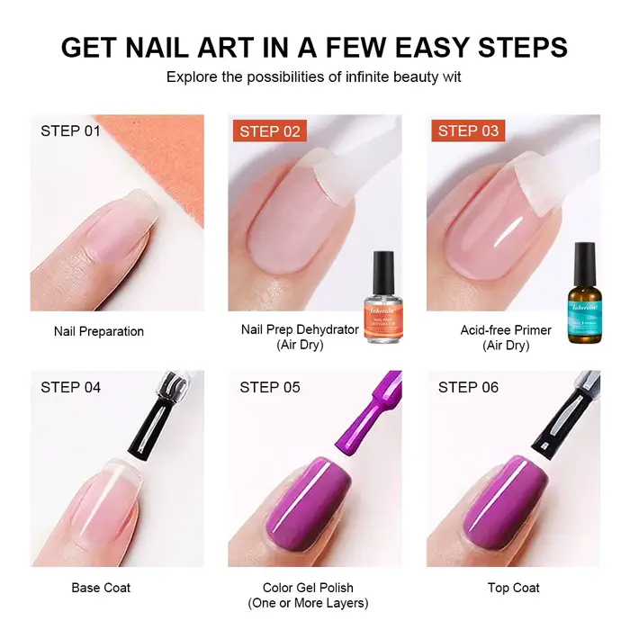 2 pièces 15ml déshydrateur de préparation des ongles Gel et apprêt sans acide adhésif déshydratant acrylique