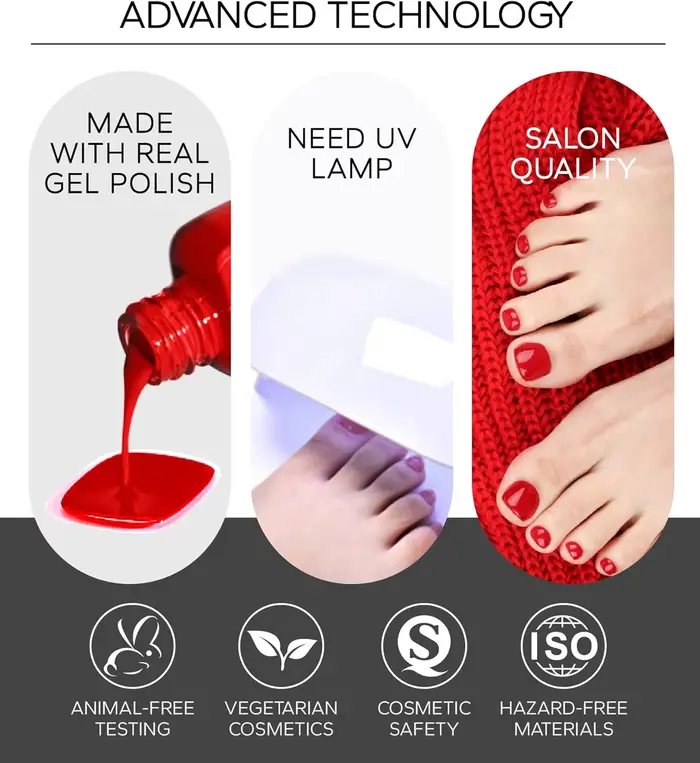 Ensemble d'autocollants pour ongles en Gel Semi-durci
