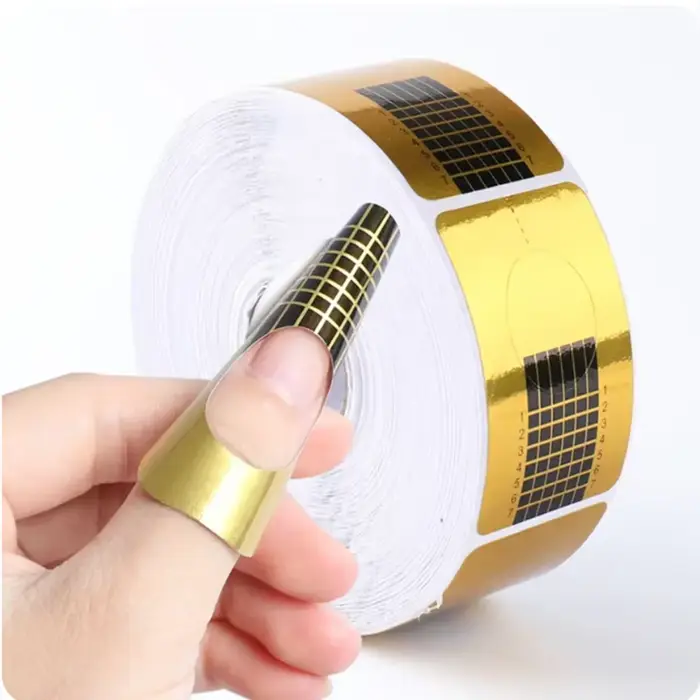 100 pièces Nail Art forme français acrylique UV ongles Gel conseils Extension formes Guide autocollants
