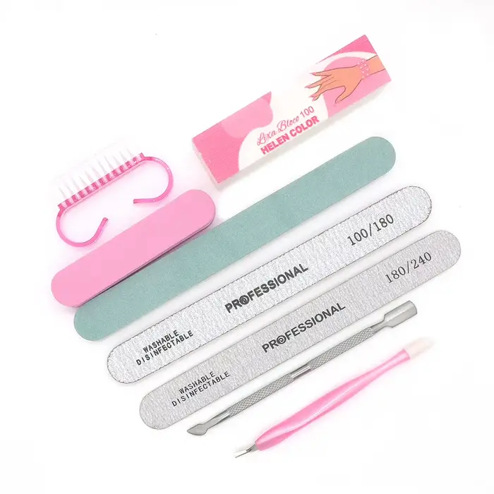 Kit d'outils de manucure et pédicure professionnel 8 pièces/ensemble : lime à ongles