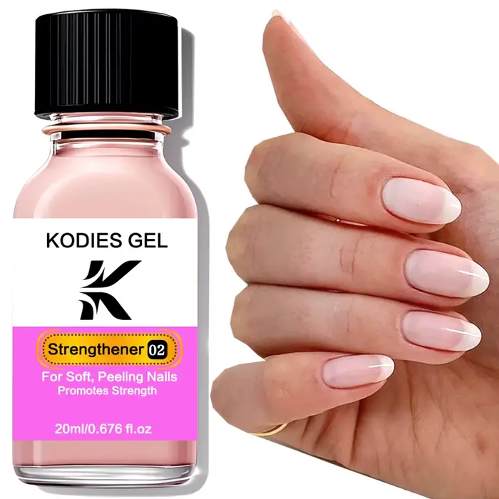 KODIES GEL naturel rose traitement de renforcement des ongles Regukar sec puissant durcisseur des on