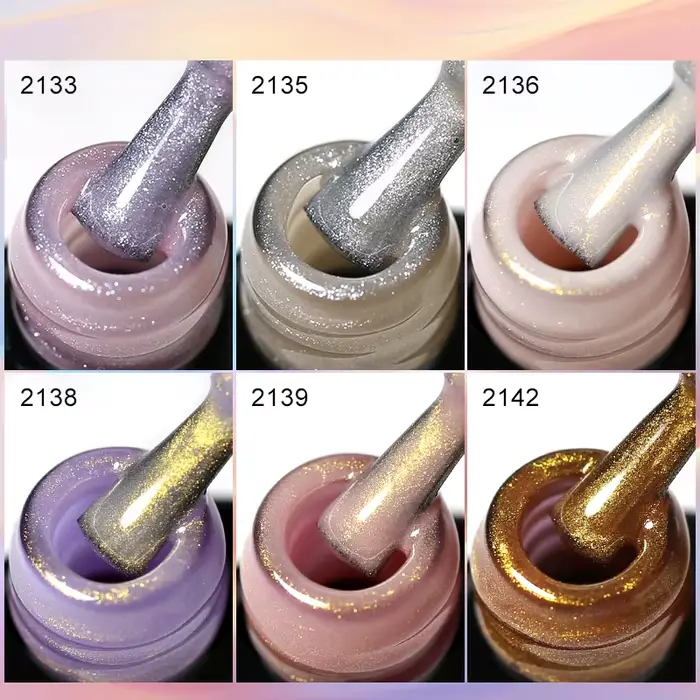 10ml or rose perle coquille Base Gel vernis 10 couleurs Auroras 3D fil