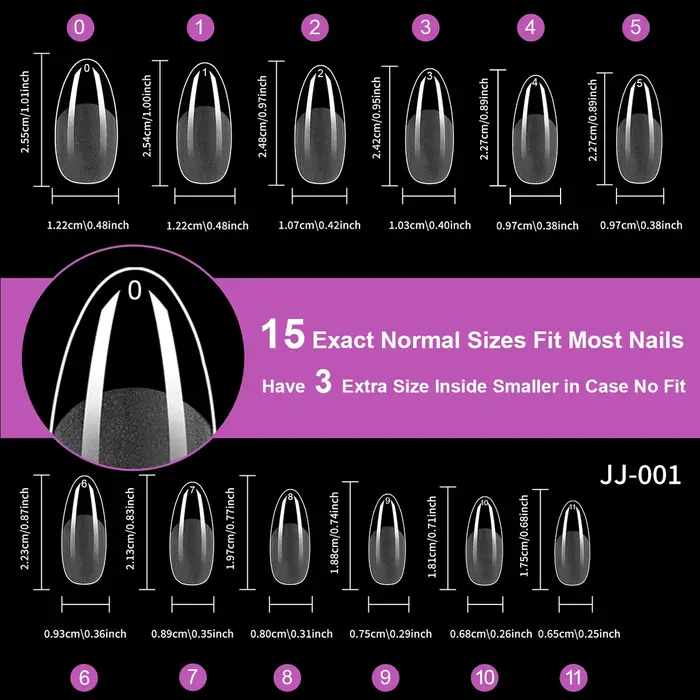 550 pièces pointes d'ongles en Gel souple couverture complète faux ongles conseils pour Extensions