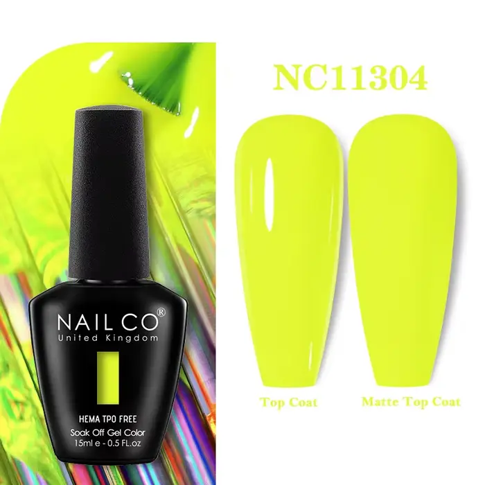 NAILCO 15ml Vernis à ongles gel sans HEMA ni TPO Couleurs Printanières Vernis Manucure UV Gel Manucu