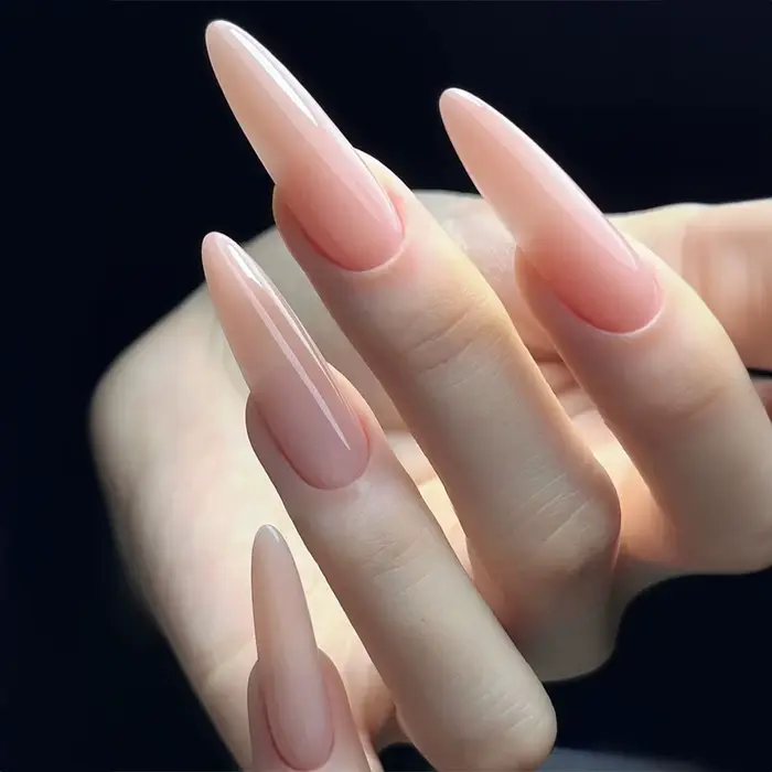 Faux ongles aiguilles longs en acrylique blanc