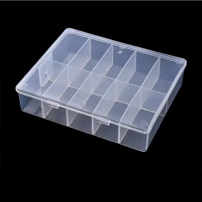 Boîte de rangement transparente vide pour feuilles d'ongles
