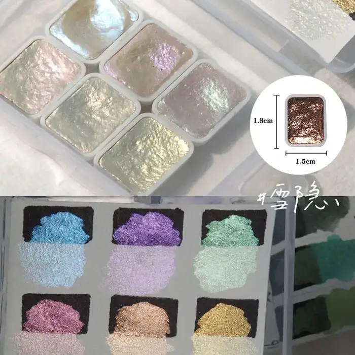 Ongles solide Pigment Nail Art décor aquarelle manucure peinture métallique dessiner Chrome paillettes poudre fleurs