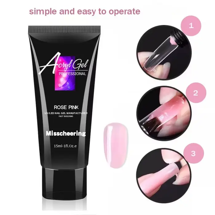 15ml Extension d'ongle Gel ongles construire Poly