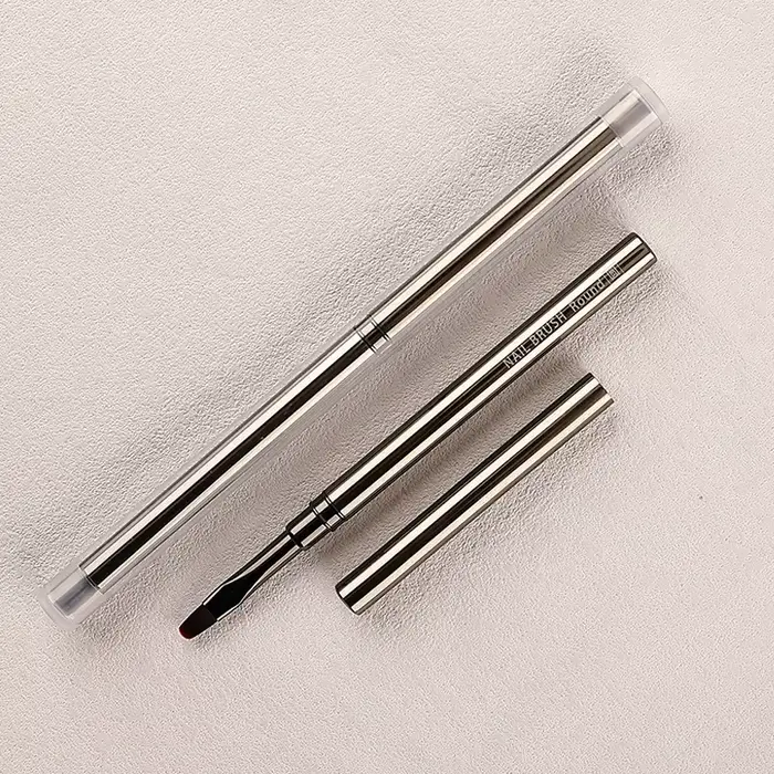 Brosse Simple pour amélioration des ongles, manche en métal, peinture, dessin, fleur, stylo, crochet