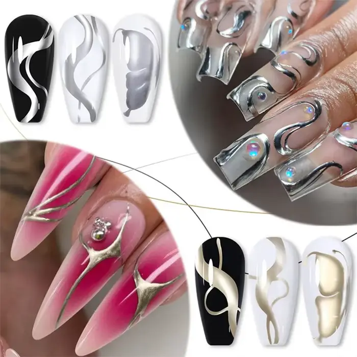 Vernis à ongles en Gel métallique argenté