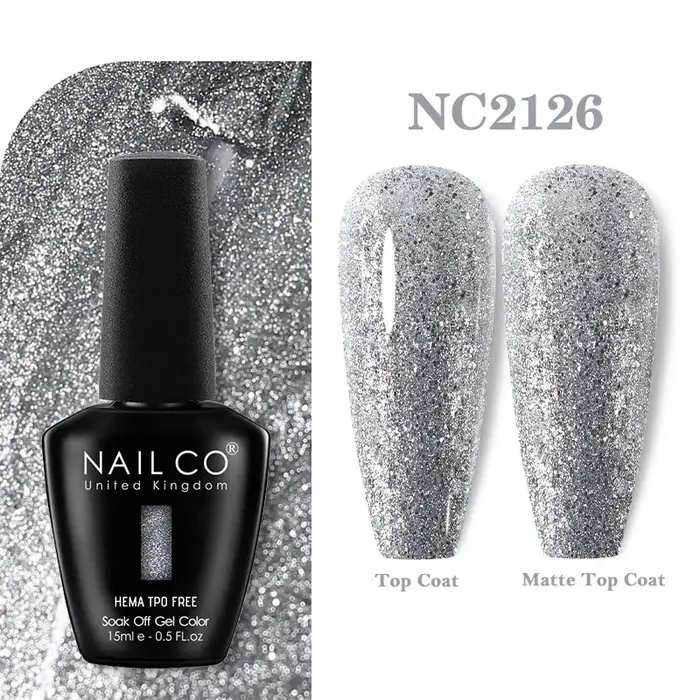 NAILCO 15ml Vernis à Ongles Gel Néon Fluorescent Semi-Permanent Soak-Off UV LED Hybride pour Manucure et Nail Art -