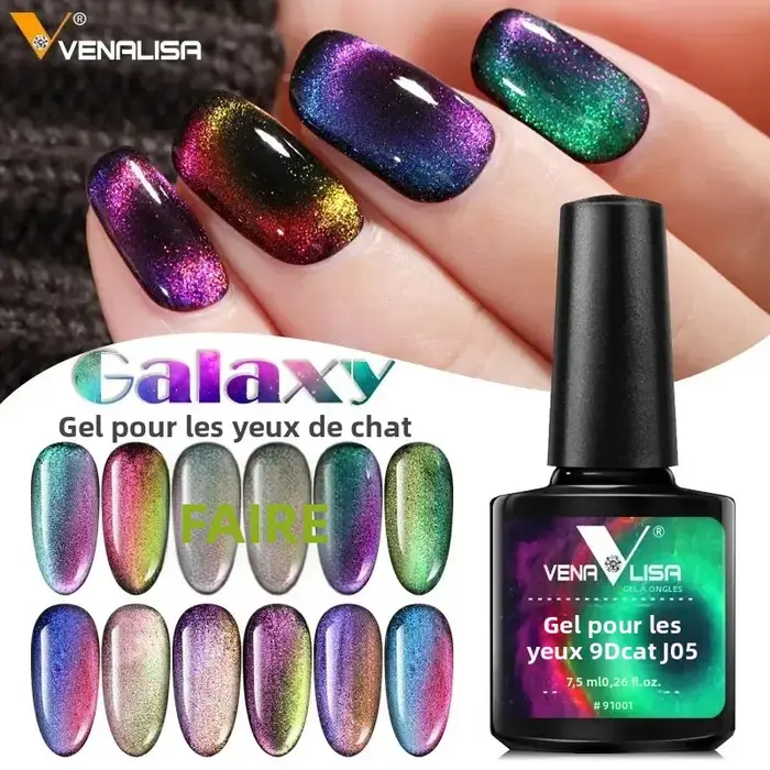 Vernis à ongles magnétique Venalisa 9D Cat Eyes 7,5 ml, gel UV, laque, vernis à ongles, émail, design d'art des ongles, manucure
