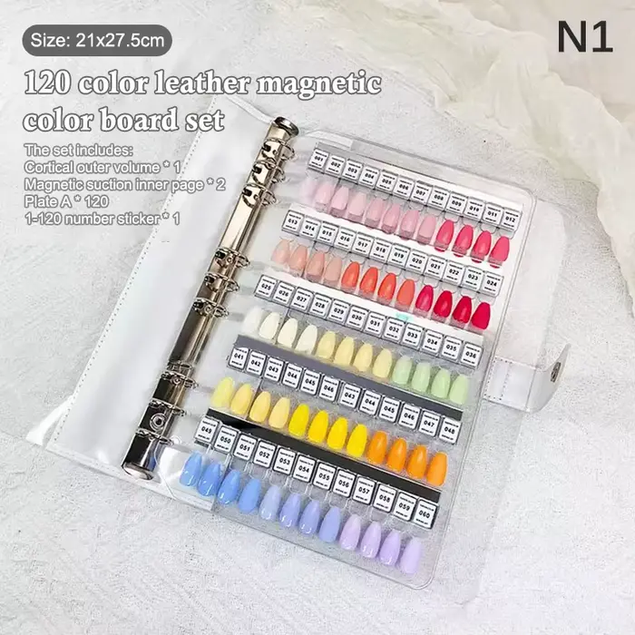 Palette de couleurs pour ongles, livre de cartes de couleur acrylique magnétique, outil d'affichage