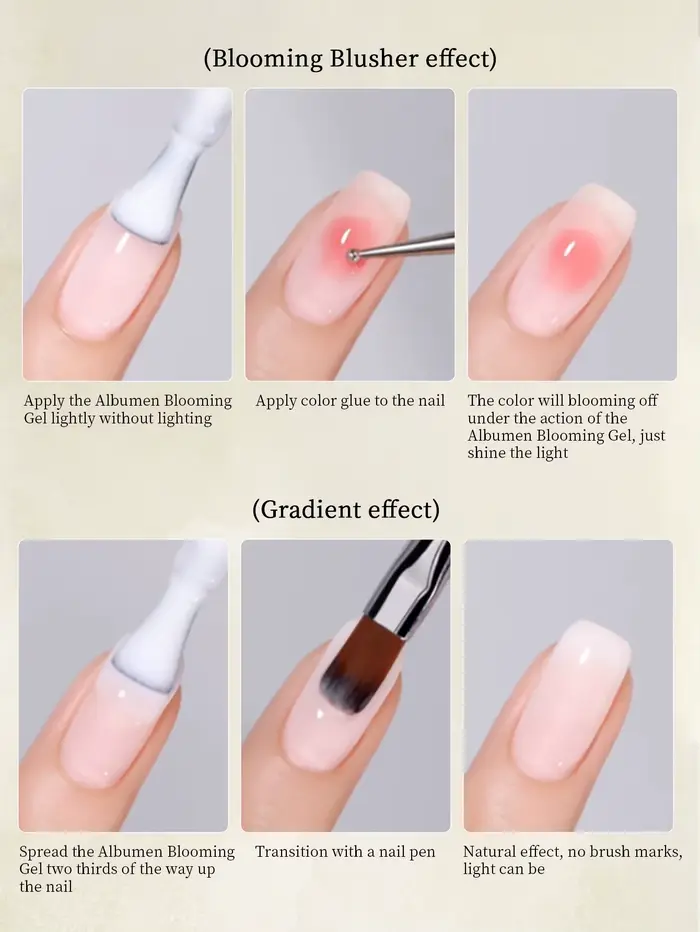 RSNAIL 10g Gel de Nail Art Effet Marbre Blanc Dégradé