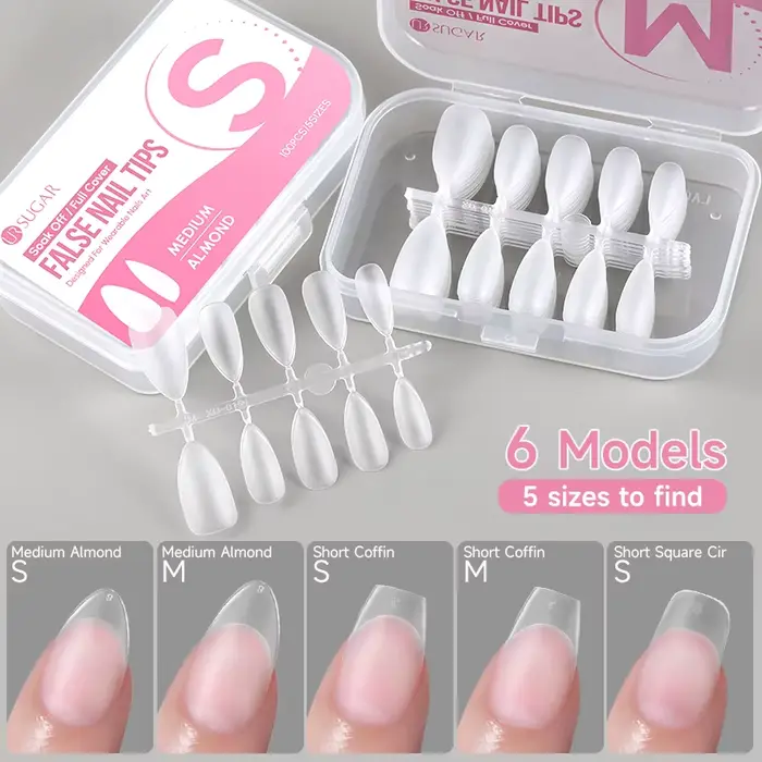UR SUGAR 100 pièces Faux ongles à presser pour nail art