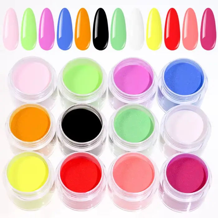 Poudre acrylique 12 couleurs pour manucure