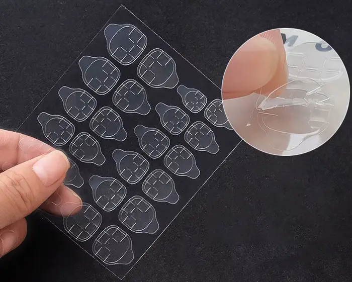 240 pièces Double face ruban adhésif colle autocollant faux ongles