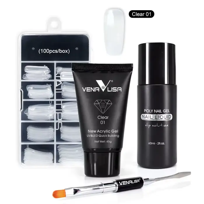 VENALCrawGel acrylique 45g, manucure de haute qualité, non collant, extension nude, nail art à la fr
