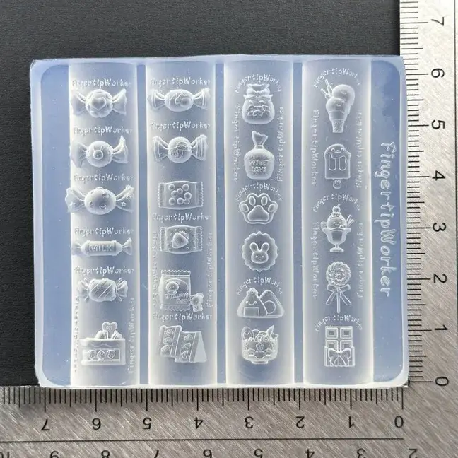 Moule à ongles en acrylique 3D transparent, motif Cœur Baroque, Collier Français, Papillon, Fleur, pour décoration d'ongles DIY et manucure