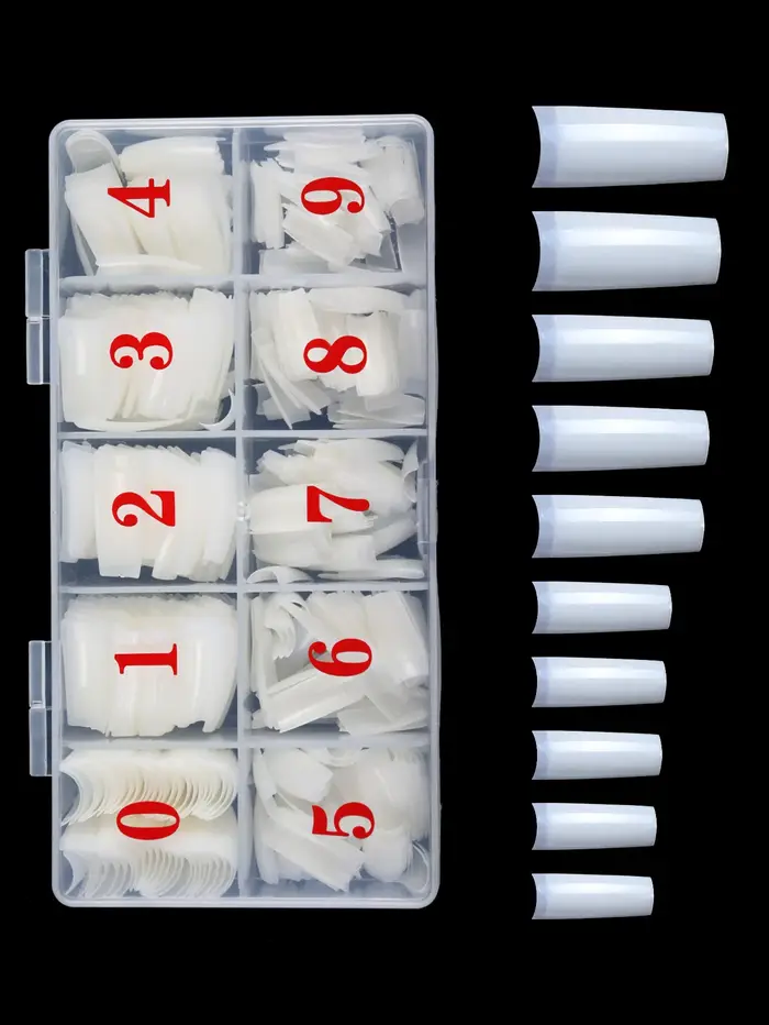 500 pièces pointes d'ongles français clair Nature faux demi-couverture presse sur ongles acryliques 