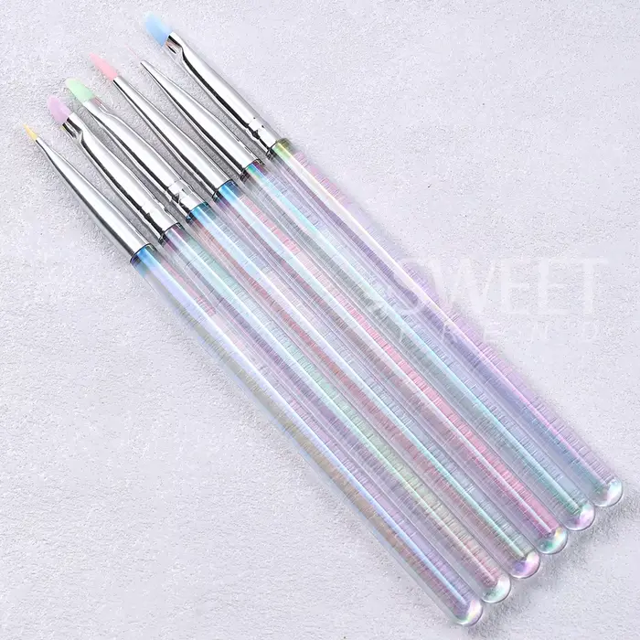 SWEET TREND - Lot de 6 pinceaux pour nail art