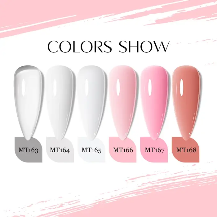 Gel UV de construction pour extension d'ongles 100ml, Gel dur Milky White, Clair, Rose Nude, Acrylique Cristal, Gel d'extension à retirer par trempage