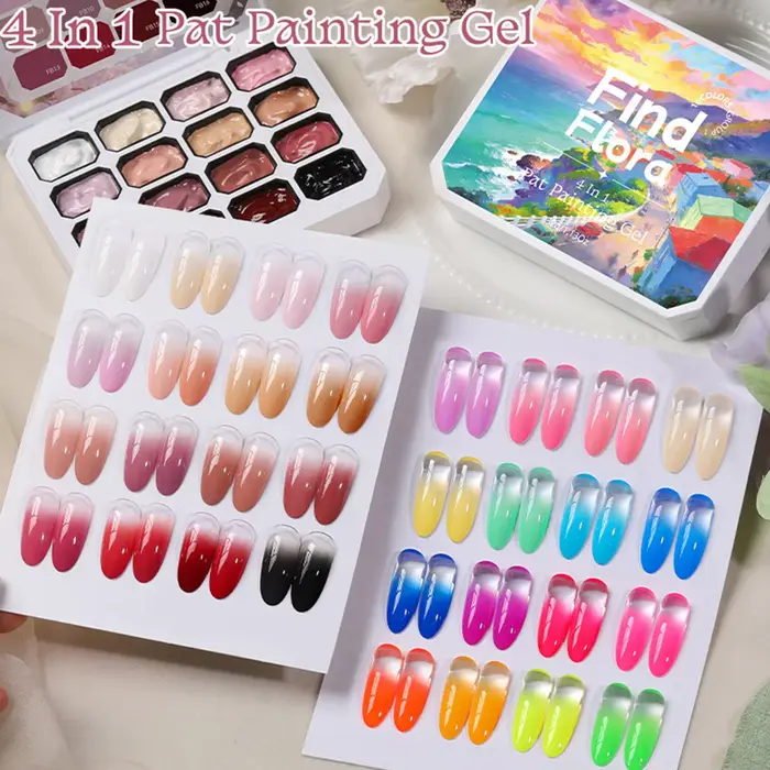 Gel de peinture dégradé 16 couleurs pour nail art