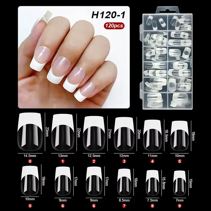 50 boîtes de clous à pression français européens et américains, Style Ins mignon, ongles carrés mi-l