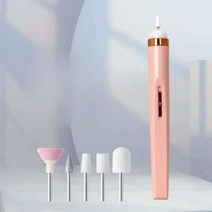 Machine à polir les ongles, broyeur électrique avec lumière, Mini stylo électrique Portable pour man