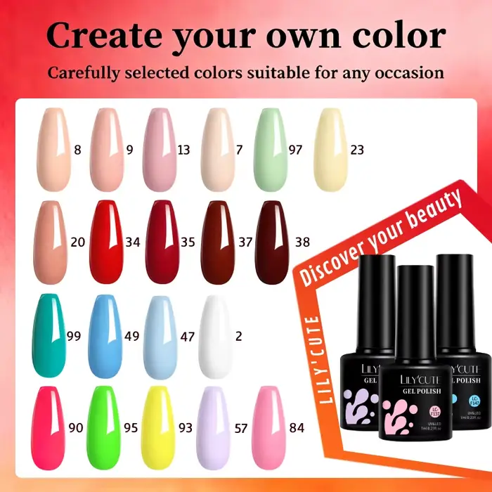 LILYCUTE 5 pièces/ensemble 7ML rouge marron Gel pour ongles bricolage Nail Art Semi Permanent UV Gel vernis longue durée conception manucure Kit fournitures