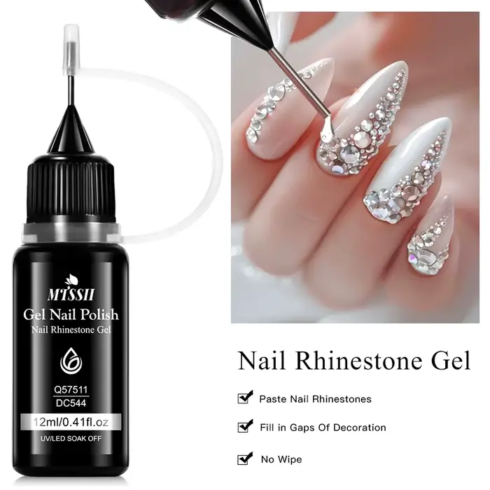 Gel à strass pour ongles 12 ml - Sans alcool