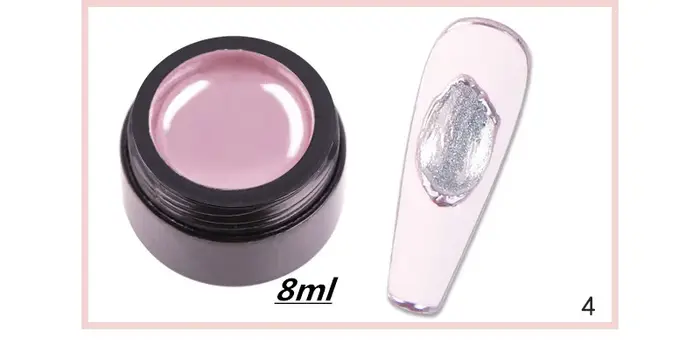 8ml magique métal miroir argent peinture Gel 3D Super-brillant