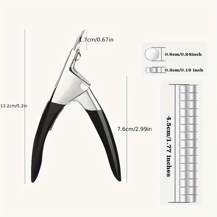 Coupe-ongles en acrylique en acier inoxydable, ciseaux arc-en-ciel, faux-points en U, outils de manu