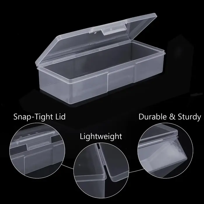 Conteneur de rangement pour Nail Art rose clair, boîte de rangement pour stylos à ongles, brosses et