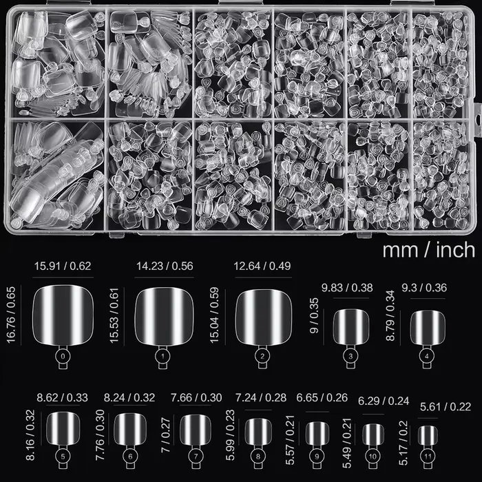120/240/600 pièces pointes d'ongle en Gel souple clair faux ongles carrés courts artificiels couvert
