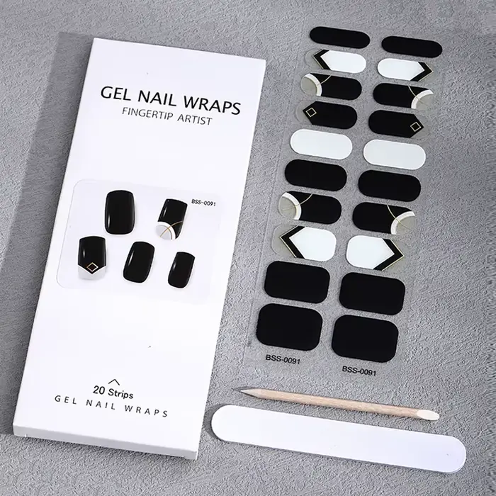 Mode Semi - cured gel Nail Art autocollant manucure UV LED lumière flash fleur ongle