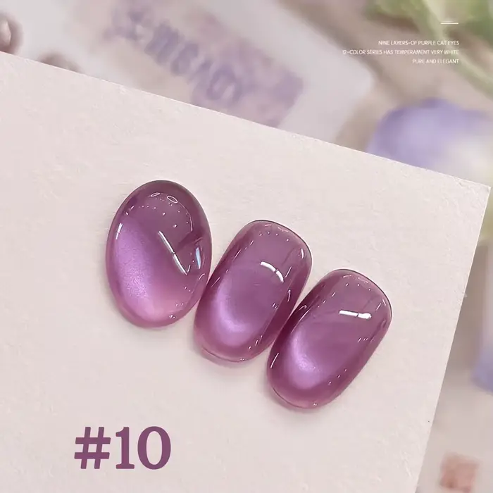 1-12 pièces TC populaire violet oeil de chat vernis à ongles Gel ensemble UV Gel tremper les ongles 