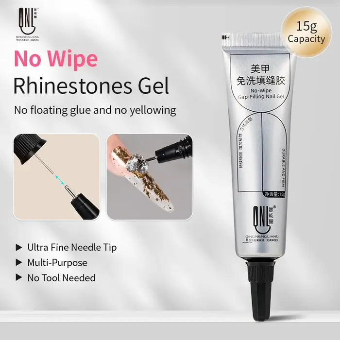 RSNAIL sans lingette strass Gel pour ongles 15g 3D Chrome Nail Art dessins