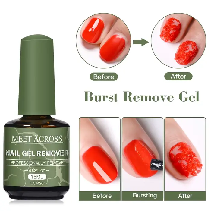 1/4 bouteille de vernis à ongles dissolvant de Gel à tremper 3 Minutes élimine rapidement et facilement