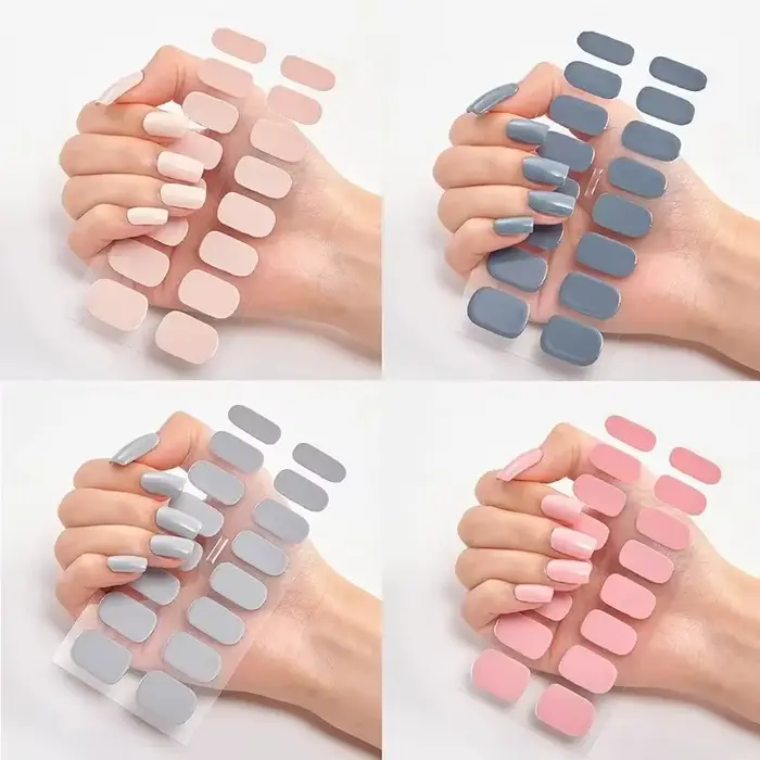 Autocollants pour ongles pour femmes et filles, 12 feuilles X 16 pièces, bandes de vernis à ongles c