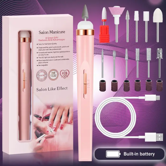 Kit de perceuse à ongles électrique professionnelle